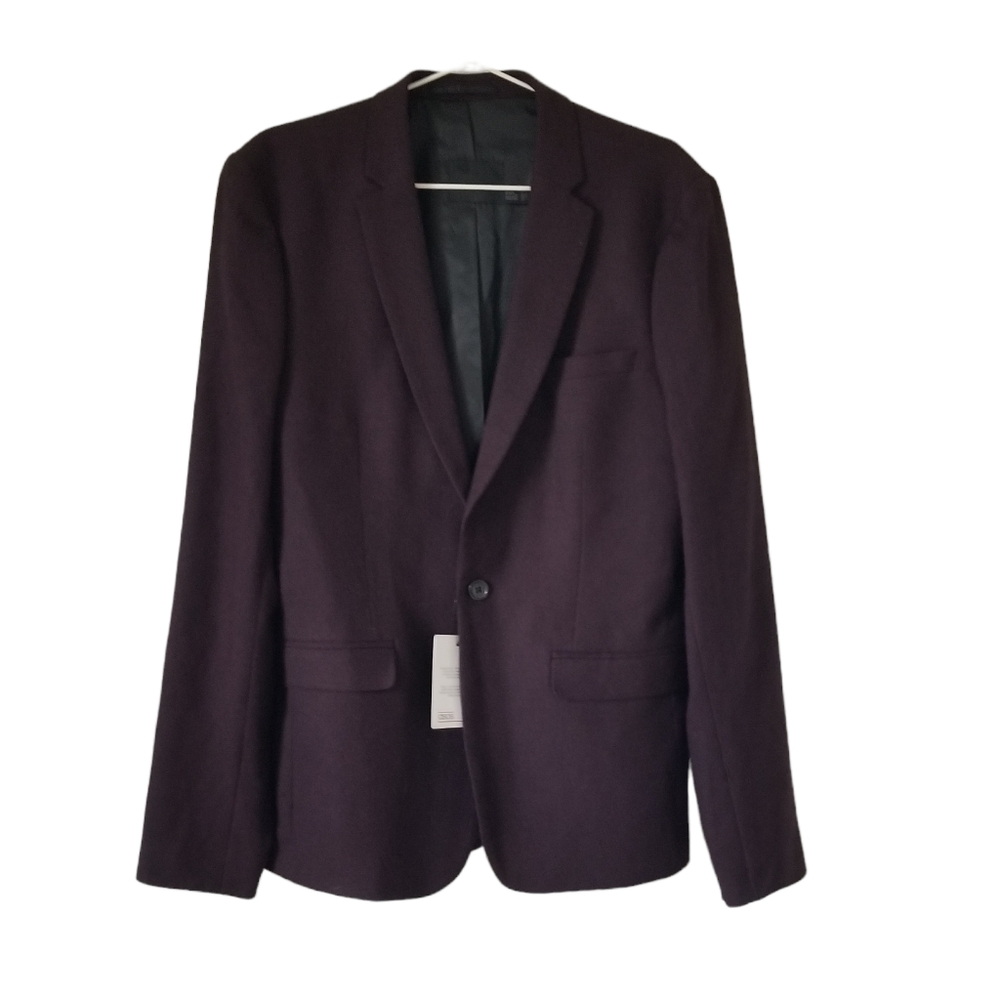 Men's ASOS Dark Purple Suit Sportscoat Jacket size 38